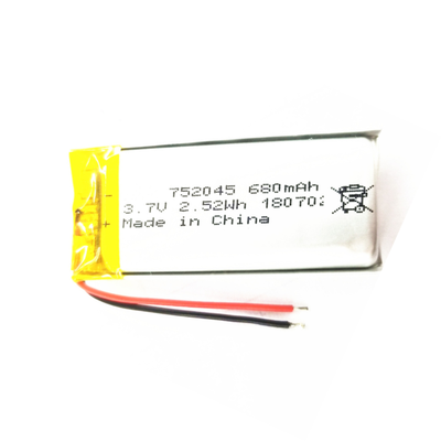752545 3.7V 680mAh بطارية ليثيوم بوليمر قابلة للشحن خلية ليبو مخصصة عالية السعة
