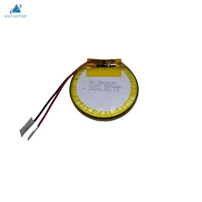 kaufen 3,8V runde Lithium-Polymer-Akku-Beutel 503535 580 mAh Lipo-Ionen-Akku online manufacture