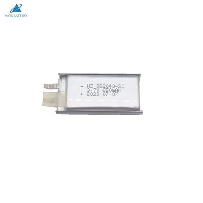Αγορά Ανανεώσιμη 852040 650mAh μπαταρία πολυμερούς Li 3.7v 2.4Wh 2C ρυθμός εκφόρτισης online manufacture