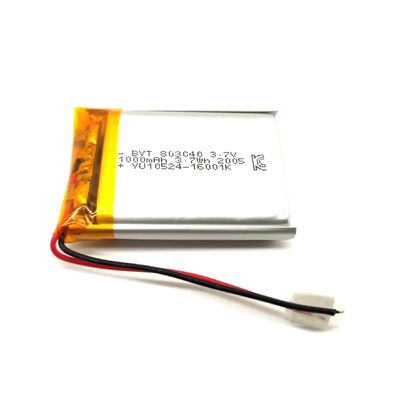 kopen UL KC gecertificeerd 3.7V 1000mAh Lithium Polymer Battery voor speelgoed en elektrisch gereedschap online manufacture