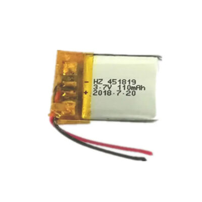 membeli 3.7V 110mAh Li Polymer Battery HZ451819 Untuk Perangkat Wearable Bluetooth pembuatan online