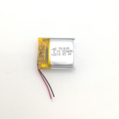 kopen 3,7V 220mAh Lithium-Polymeer Batterij HZ751818 voor Draagbare & Kleine Elektronica online vervaardiging
