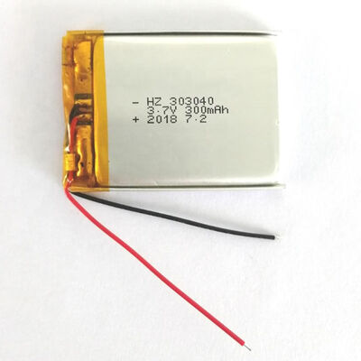 ซื้อ 303040 3.7V 300mAh แบตเตอรี่ Li Polymer รับรอง CE สําหรับนาฬิกาสมาร์ท การผลิตออนไลน์