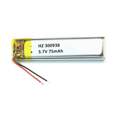 Buy 300938 3.7V 75mAh Li‑Polymer Battery for Wearable & Small Consumer Electronics online manufacture