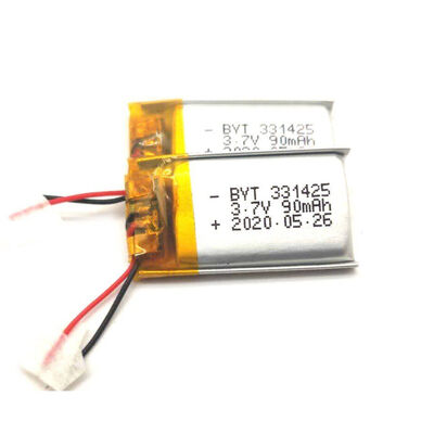 يشتري 331425 3.7 فولت 90mAh بطارية ليثيوم بوليمر قابلة لإعادة الشحن تصنيع عبر الإنترنت