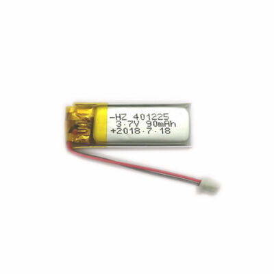 buy 401225 90mAh 3.7V Li‑Polymer Battery For Bluetooth Wearable Smart Devices online manufacture