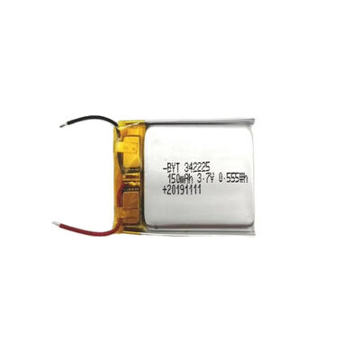 buy 342225 3.7V 150mAh Rechargeable Li Polymer Battery With PCB Protection online manufacture