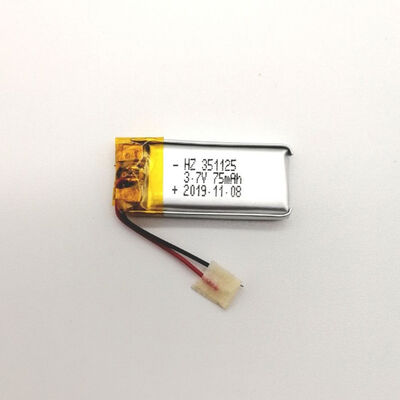 купить 3.7V 75mAh литий-полимерный перезаряжаемый аккумулятор 351125 для светодиодных и носимых устройств Производство в сети