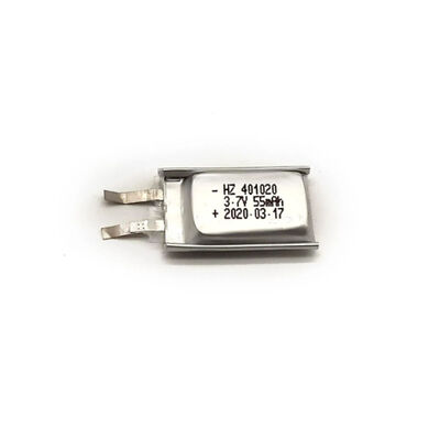 구입하다 블루투스 헤드셋 웨어러블 기기용 리?? 폴리머 패치 셀 HZ401020 3.7V 55mAh 온라인 제조