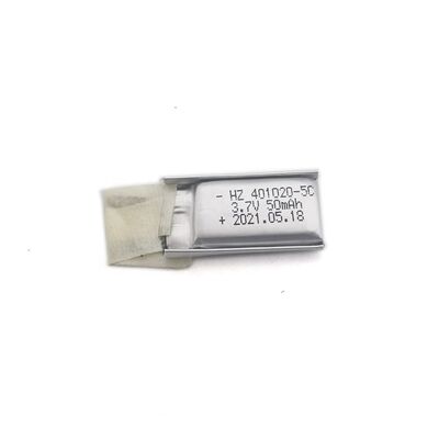 acquistare Capacità elevata delle cellule di Lipo su ordinazione ricaricabili della batteria ai polimeri di litio 401020-5C 3.7V 50mAh fabbricazione online