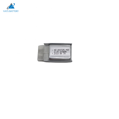 خرید 801725 3.7 ولت 210 میلی آمپر ساعت باتری لیتیوم پلیمری قابل شارژ با چرخه طولانی عمر OEM ODM تولید آنلاین