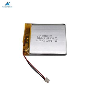 satın almak 553443 3.7V 900mAh Lityum Polimer Pil Şarj Edilebilir Uzun Çevrim Ömrü OEM ODM Çevrimiçi üretim