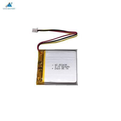 خرید 553436 باتری لیتیوم پلیمری 3.7 ولتی 650 میلی آمپر ساعتی قابل شارژ درجه A سلول عمر طولانی چرخه تولید آنلاین