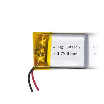 membeli 501419 3.7V 80mAh Baterai Lithium Polymer Isi Ulang Sel Kelas A Umur Panjang pembuatan online