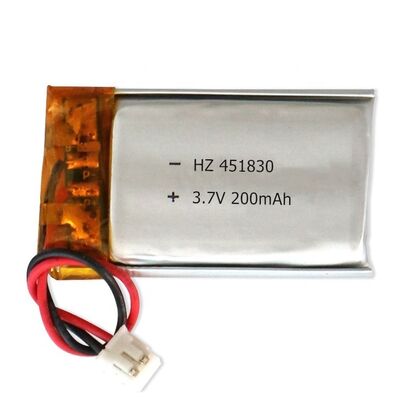 acquistare Fornitura di fabbrica ad alta capacità ricaricabile per batteria ai polimeri di litio 451830 3.7V 200mAh fabbricazione online