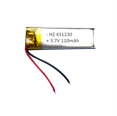 kaufen 431230 3,7 V 110 mAh Lithium-Polymer-Akku, wiederaufladbare Fabrikversorgungszelle der Güteklasse A Online-Herstellung
