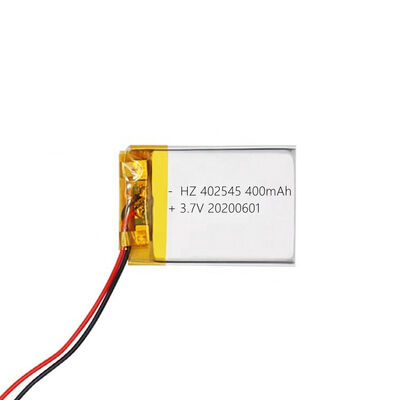 ซื้อ 402545 แบตเตอรี่ลิเธียมโพลิเมอร์ 3.7V 400mAh อายุการใช้งานยาวนานแบบชาร์จไฟได้ OEM ODM การผลิตออนไลน์