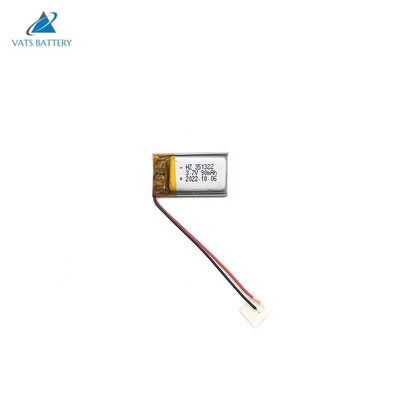acheter 351322 catégorie rechargeable de batterie de polymère de lithium de 3.7V 90mAh une longue durée de cycle de cellules fabrication en ligne