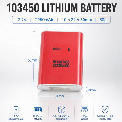 買う 103450 3.7V 2250mAh リチウム ポリマー バッテリー充電式高容量工場供給 オンライン製造