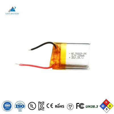 satın almak 702025-20C 3.8V 220mAh Lityum Polimer Pil Şarj Edilebilir Yüksek Kapasiteli Fabrika Tedarik Çevrimiçi üretim