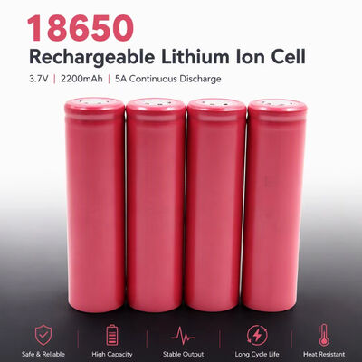 ซื้อ 18650AA 3.7V 2200mAh แบตเตอรี่ลิเธียมโพลิเมอร์ทรงกระบอกแบบชาร์จไฟได้ OEM ODM Custom Lipo การผลิตออนไลน์