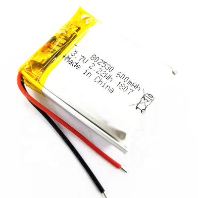 acquistare Capacità elevata delle cellule di Lipo su ordinazione ricaricabili della batteria ai polimeri di litio 802530 3.7V 600mAh fabbricazione online