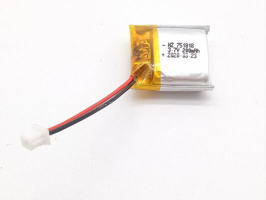 купить 751818 3,7 В 200 мАч литий-полимерная батарея OEM ODM Custom Lipo Cell Производство в сети