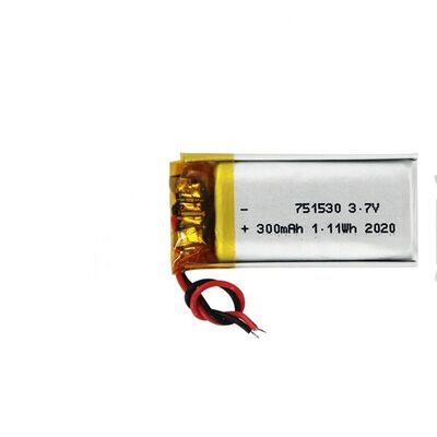 구입하다 751530 3.7V 300mAh 리튬 폴리머 배터리 충전식 등급 A 세포 긴 사이클 수명 온라인 제조